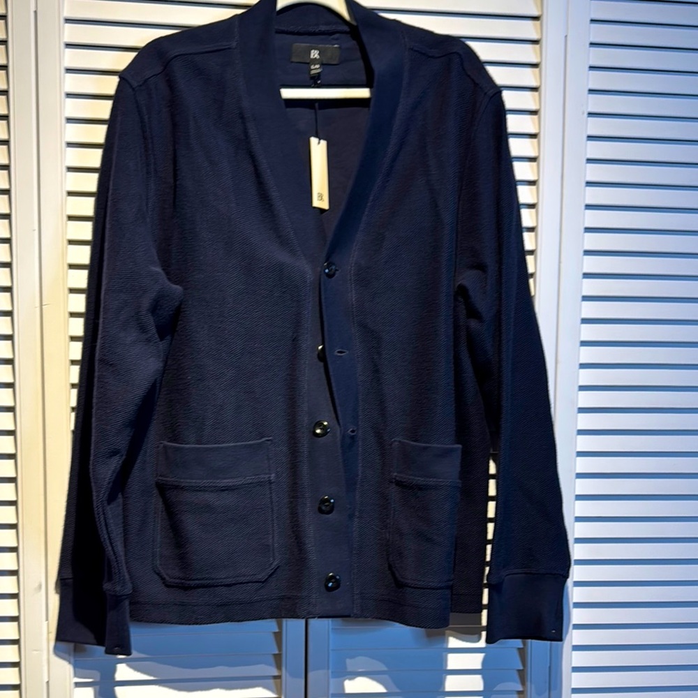 💙NWT Banana Republic Navy Blue Button-Up Cardigan size L